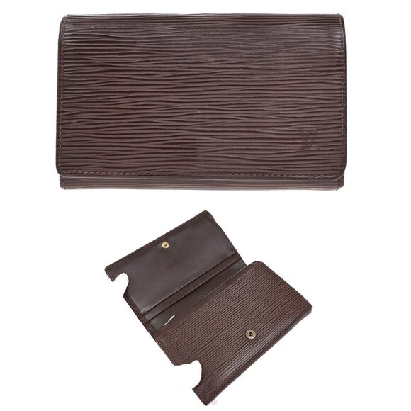 LOUIS VUITTON Portefeuille Tresor Bifold Wallet Epi Leather Brown M6350D 67EF050 - Picture 14 of 16